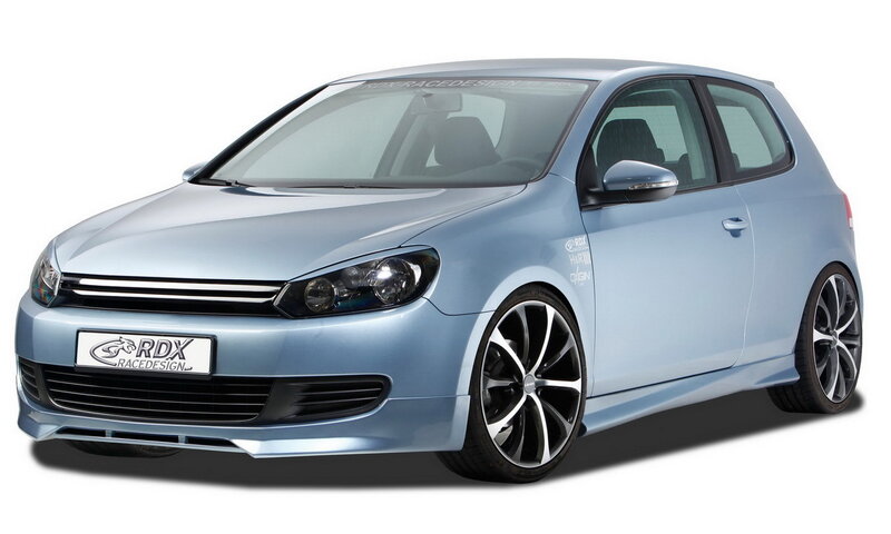 Blue modified hatchback car