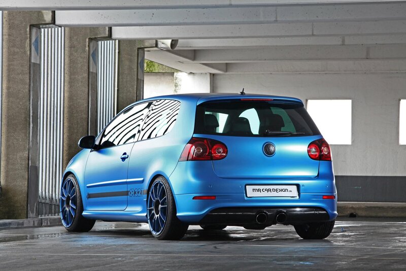 Blue Modified Hatchback — Dramatic, Photograph, Car