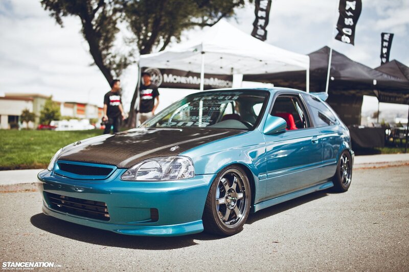 Blue Modified Hatchback — Outdoor