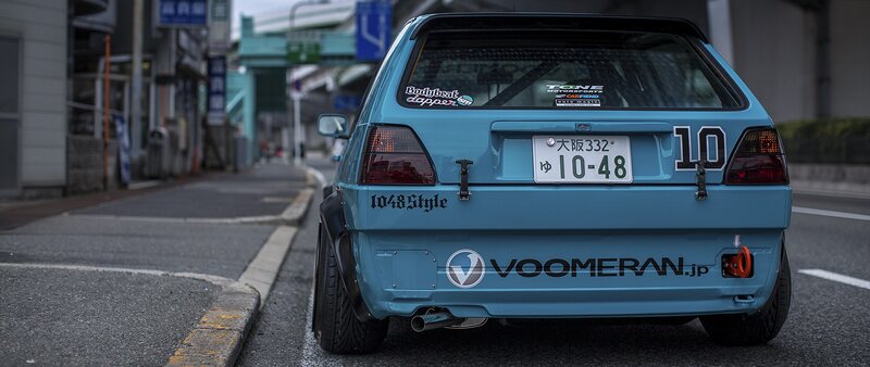 Blue Modified Hatchback — Urban