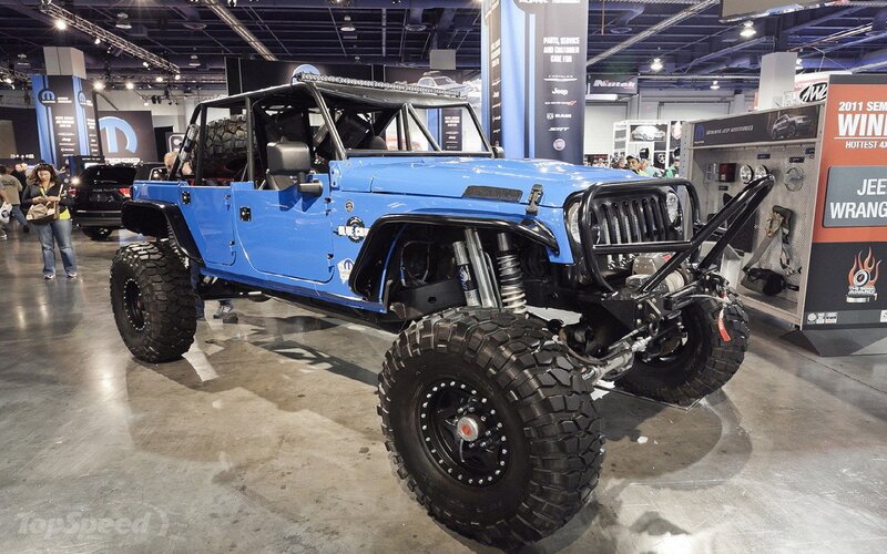 Blue Modified Jeep Wrangler