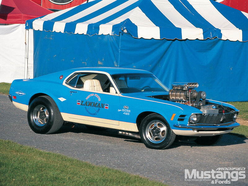 Blue Modified Mustang — Outdoor