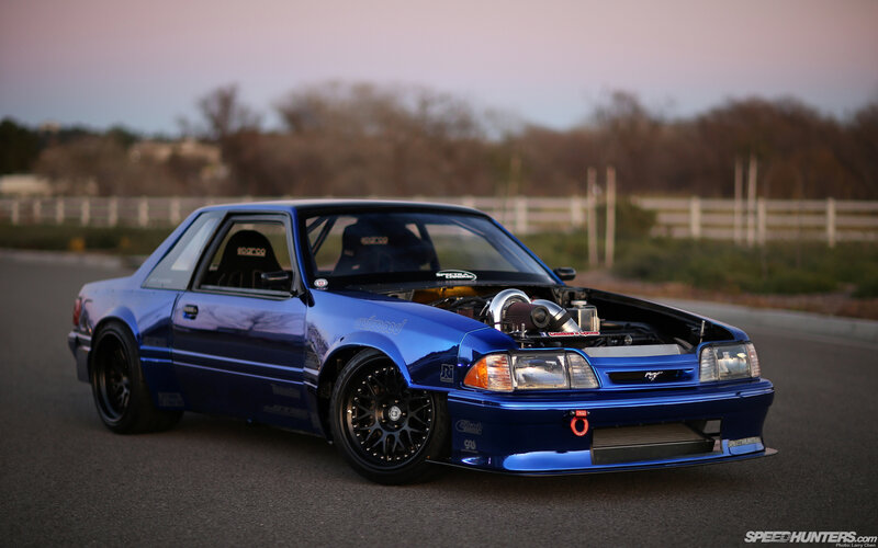 Blue Modified Mustang