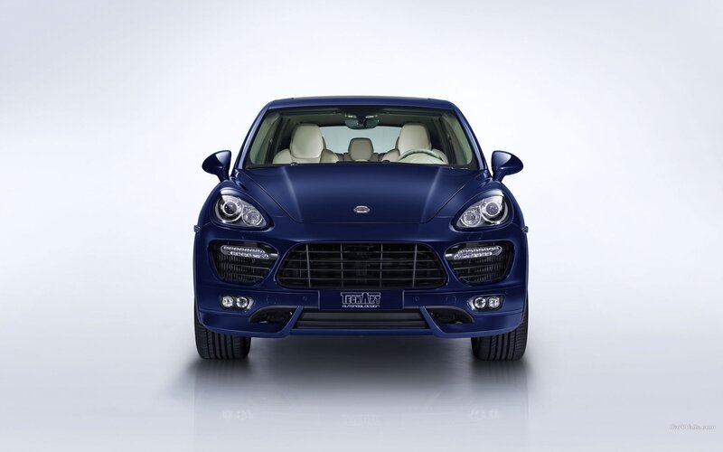 blue modified porsche cayenne