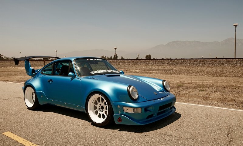 Blue Modified Porsche — Dramatic, Afternoon, Photograph