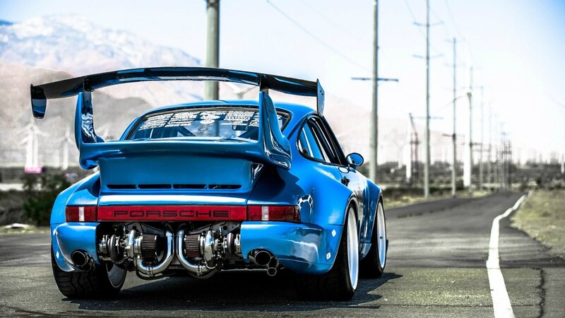 Blue Modified Porsche — Dramatic, Afternoon