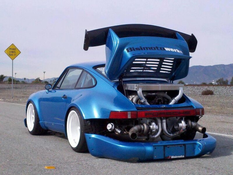 Blue Modified Porsche