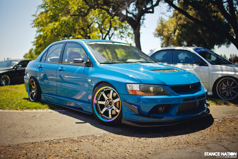 Blue Modified Sedan — Bright, Sunny