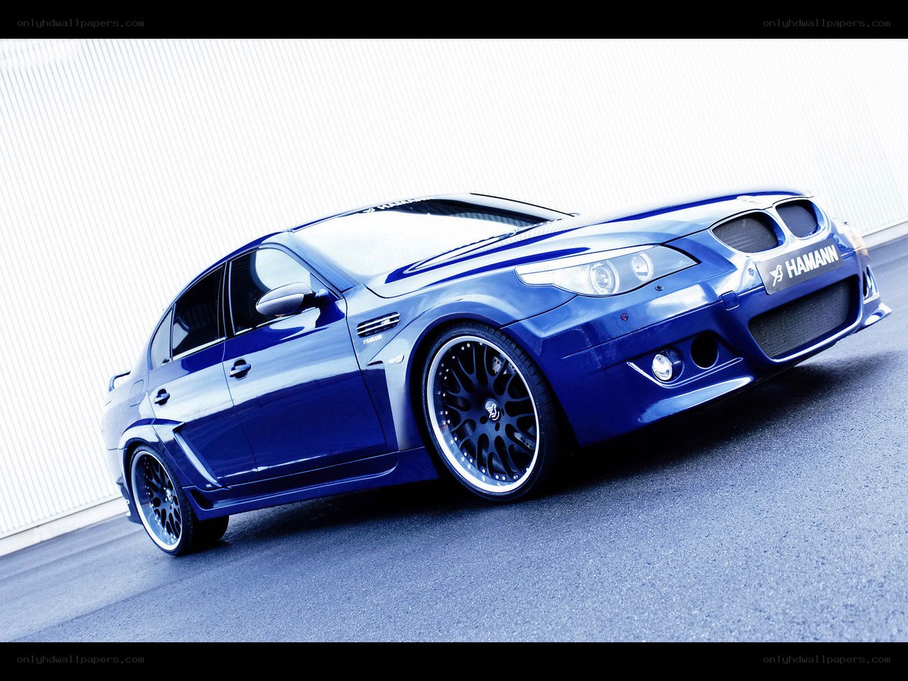 blue modified sedan car