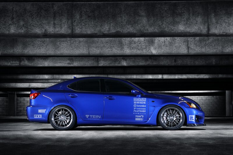 Blue Modified Sedan — Dramatic, Night, Photograph, Car, Wheels