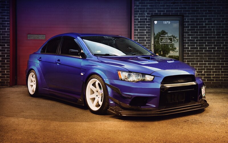 Blue Modified Sedan — Purple