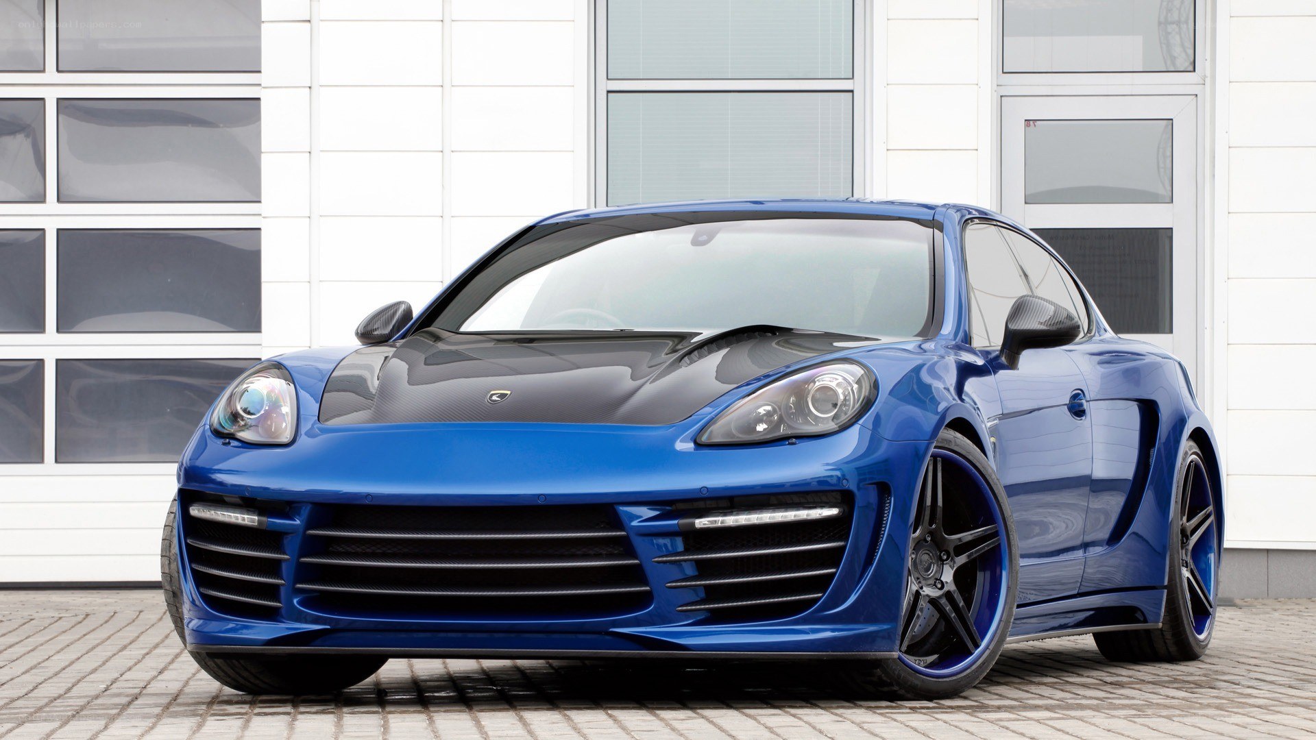 blue modified sports car