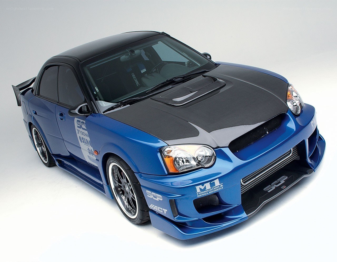 blue modified sports car