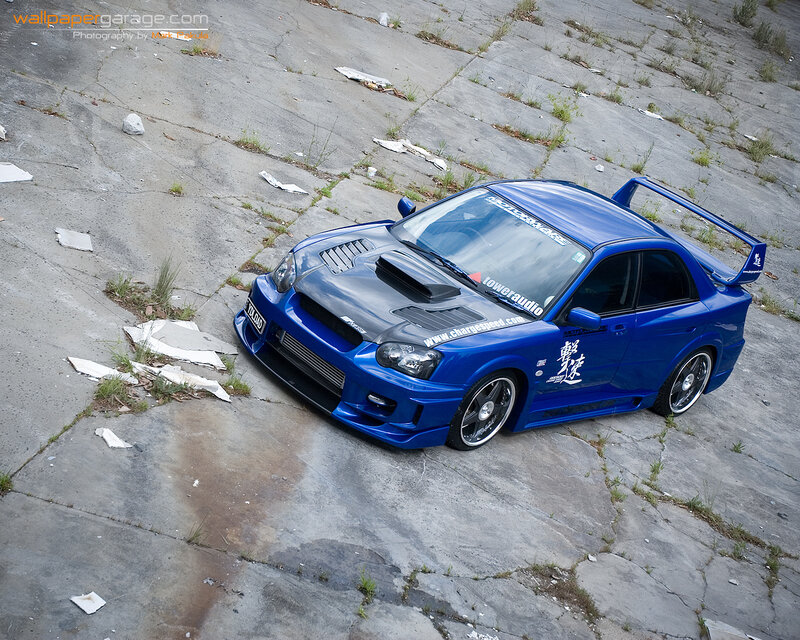 blue modified sports car