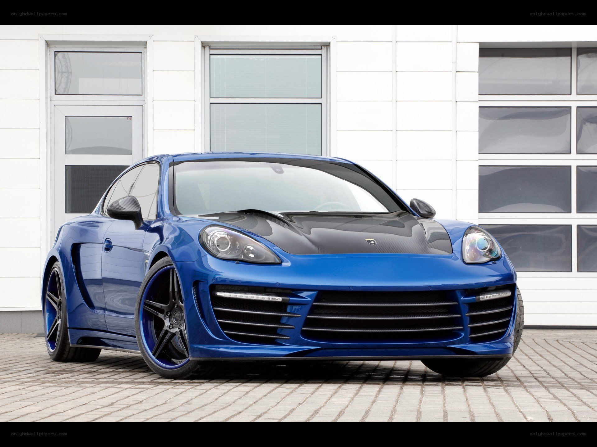 blue modified sports car