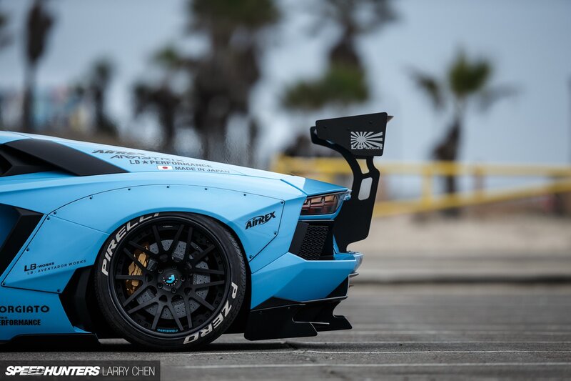 Blue Modified Sports Car — Dynamic, Afternoon