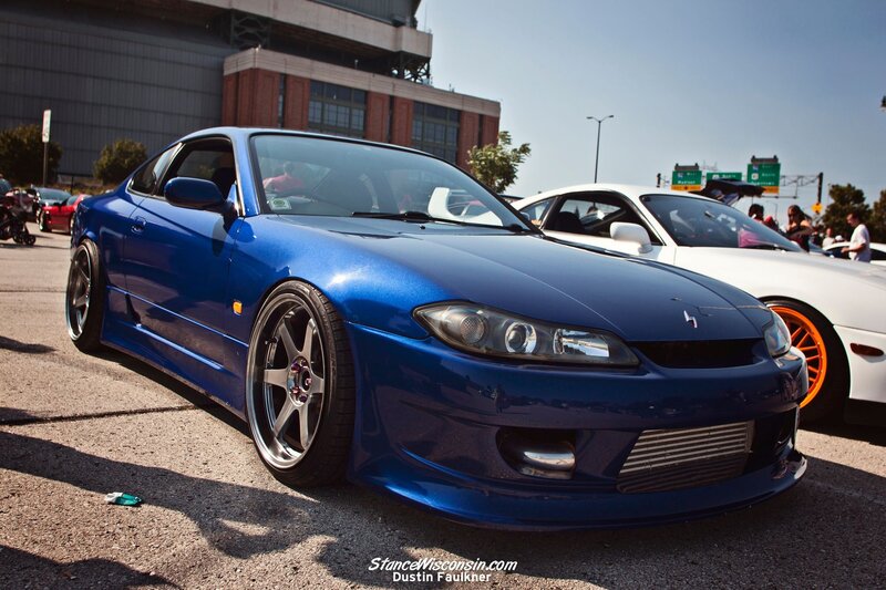 Blue Modified Sports Car — Outdoor, Afternoon