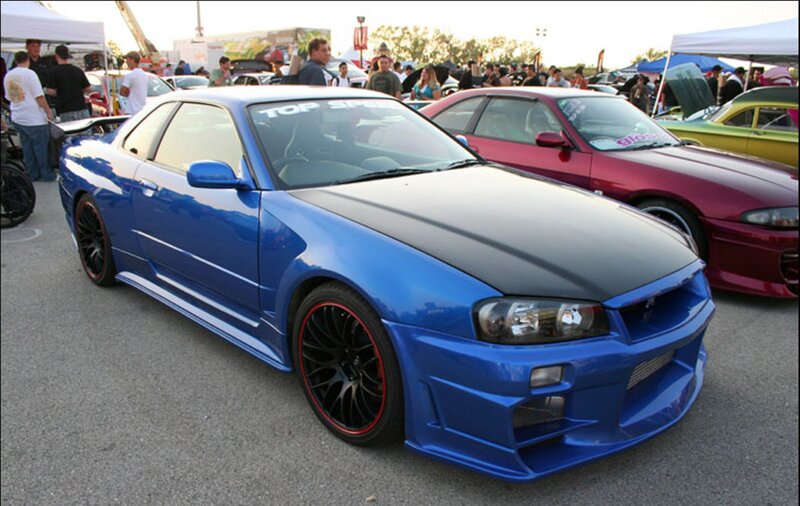 Blue Modified Sports Car — Outdoor