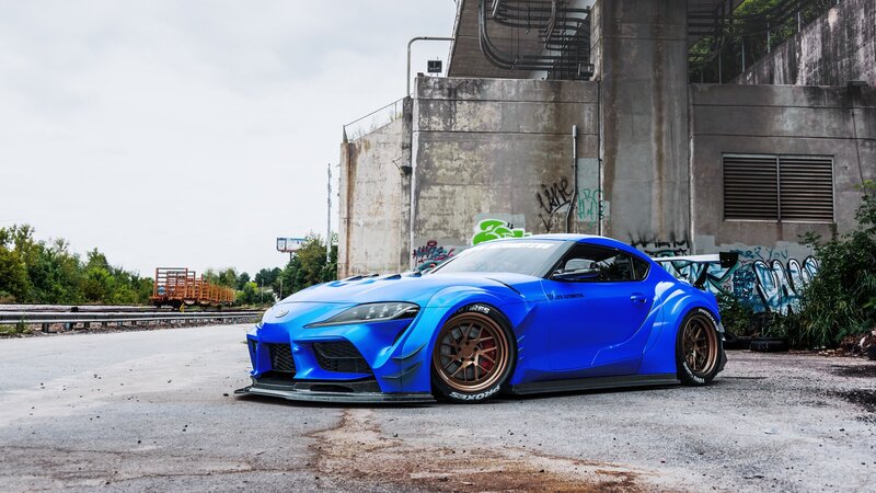 Blue Modified Sports Car — Urban