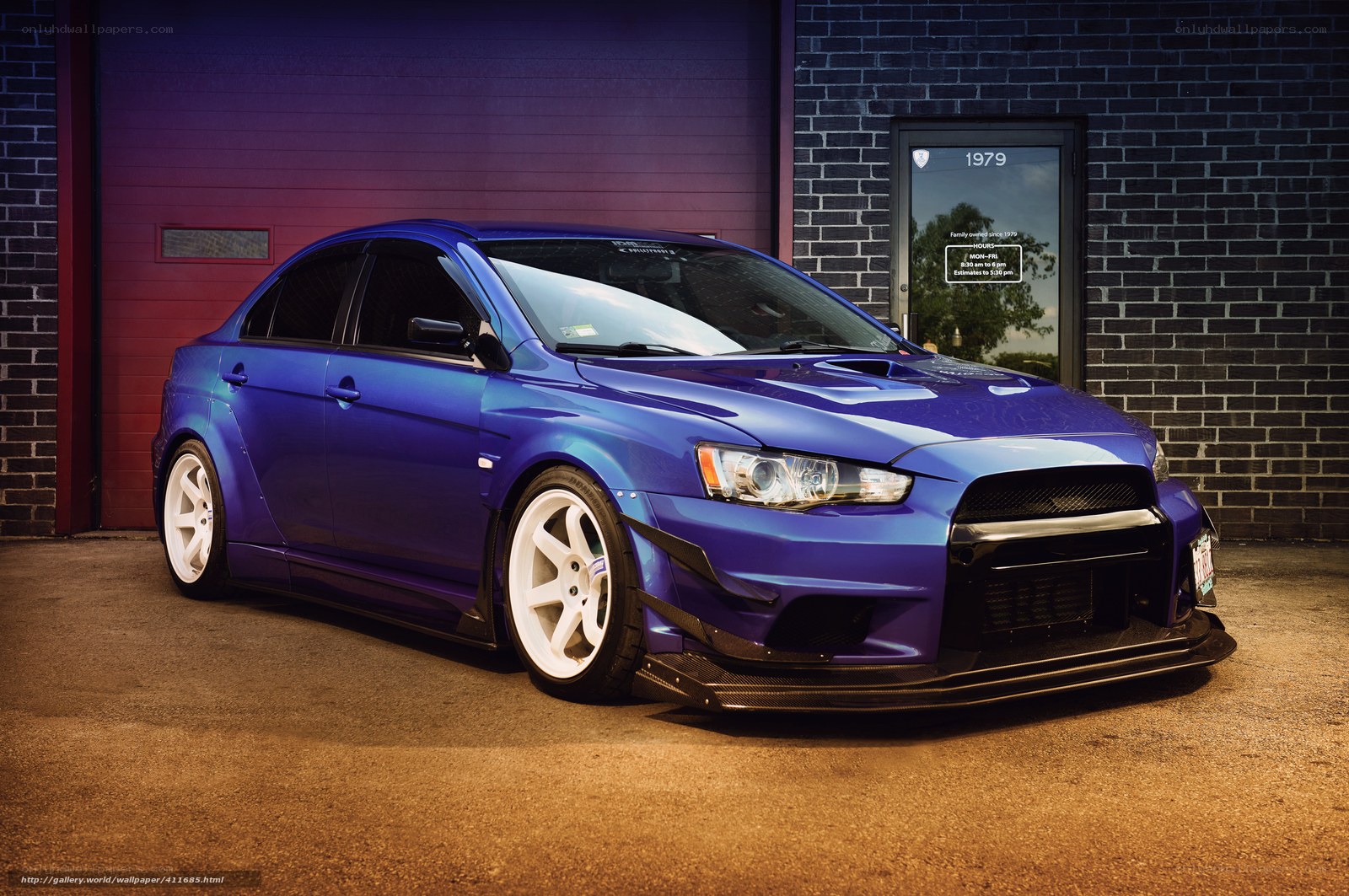 blue modified sports car