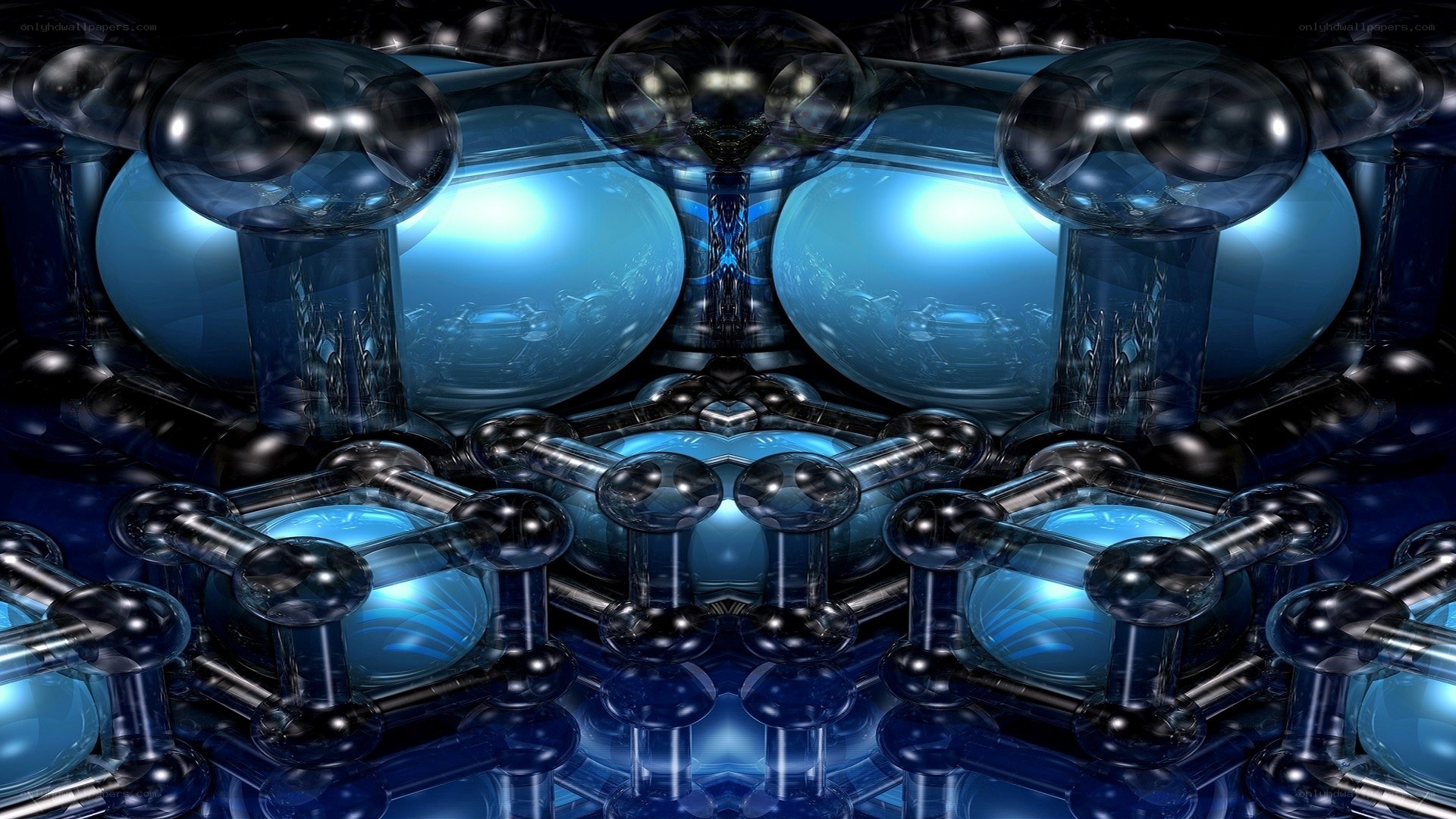 blue molecular structure