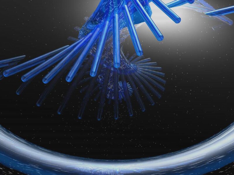 blue molecular structure