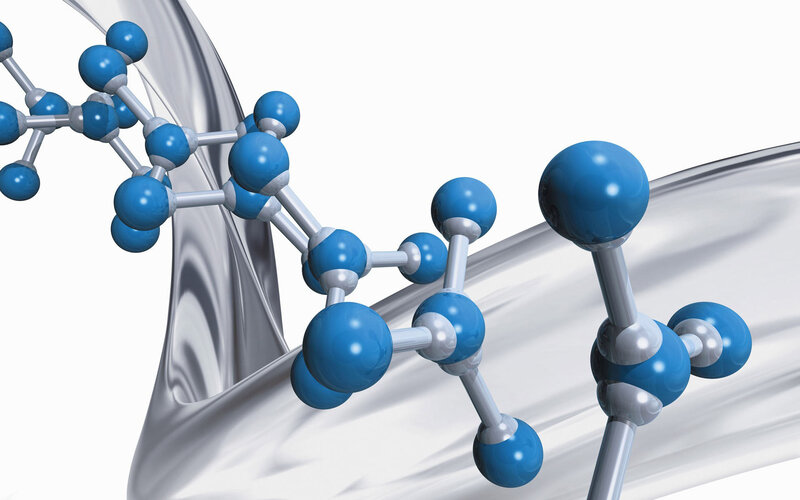 Blue Molecule Structure