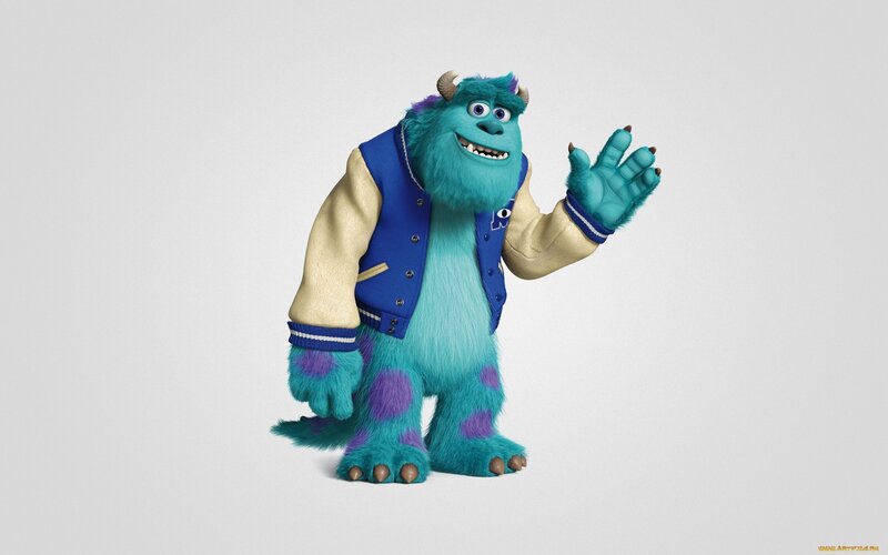 Blue Monster Character — Friendly