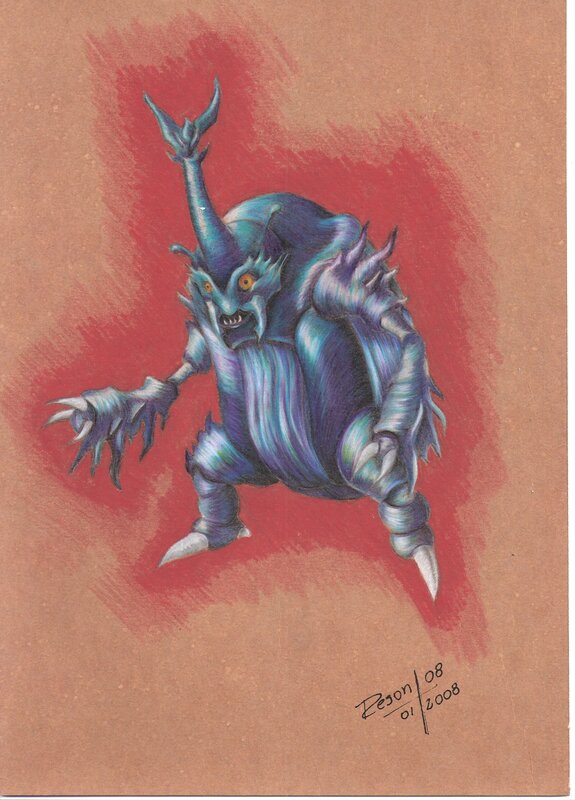 blue monster creature