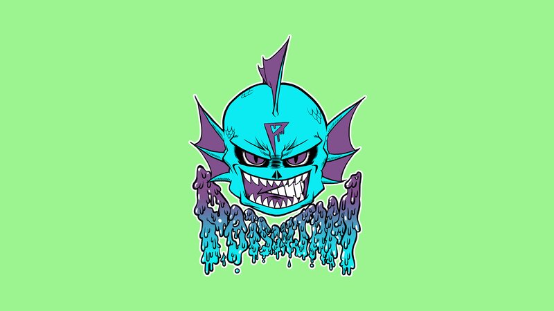 Blue Monster Head