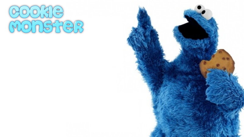 Blue Monster Holding Cookie