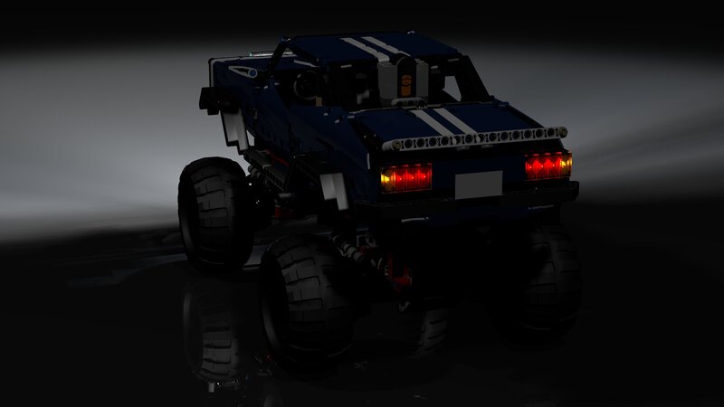 Blue Monster Truck — Dark