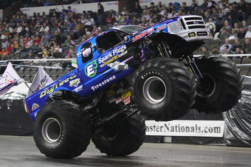 Blue Monster Truck — Energetic, Photograph