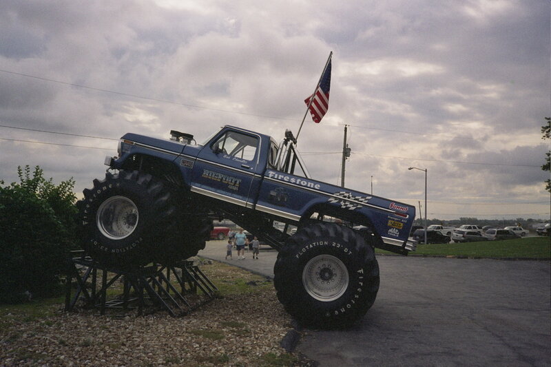 Blue Monster Truck — Overcast