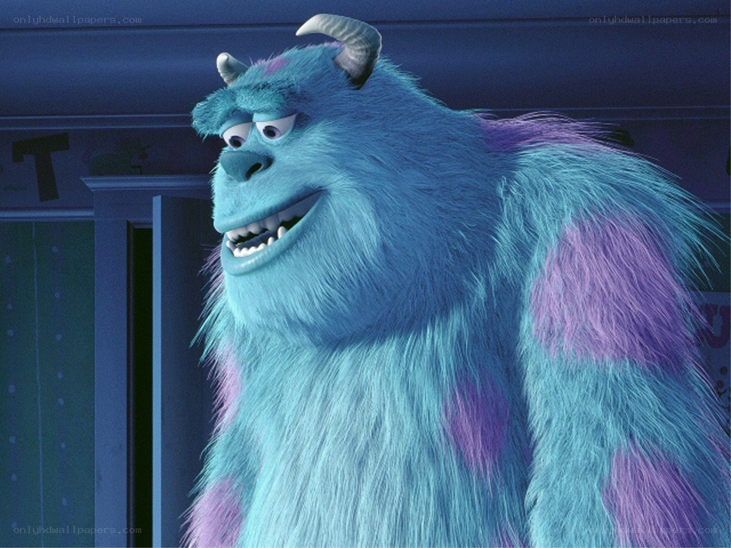 blue monster with horns