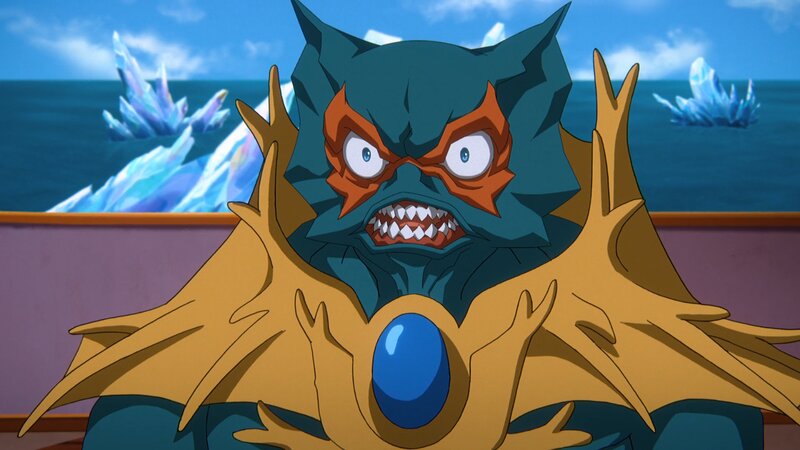 Blue Monster with Orange Mask