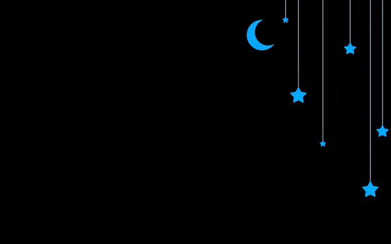 blue moon and stars hanging