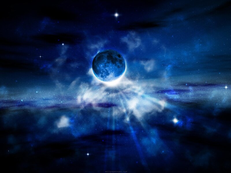 Blue Moon in Space — Cosmic, Night