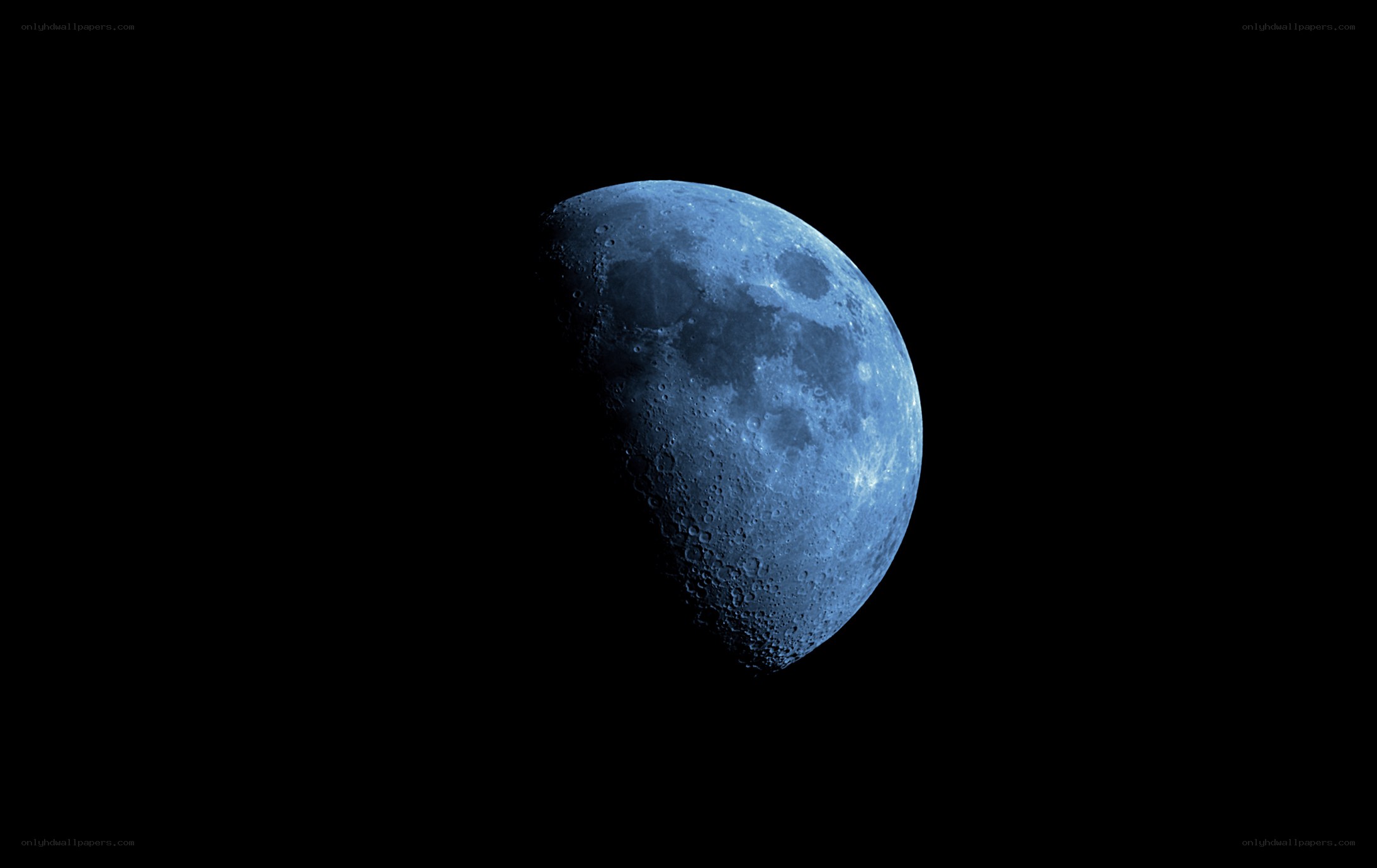 Blue Moon in the Night Sky
