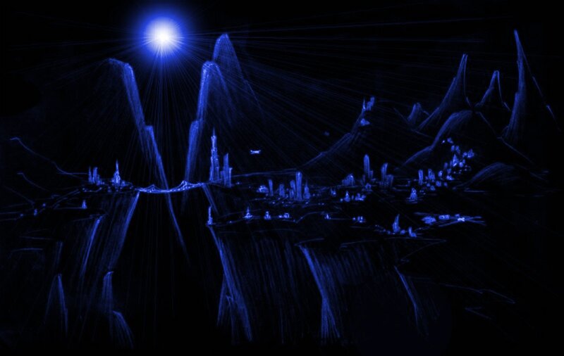 blue moon over alien city