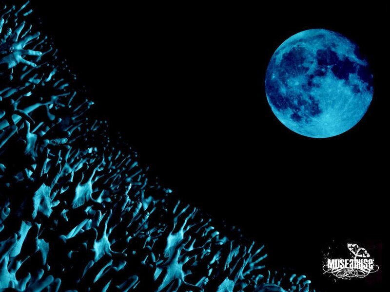 Blue moon over hands