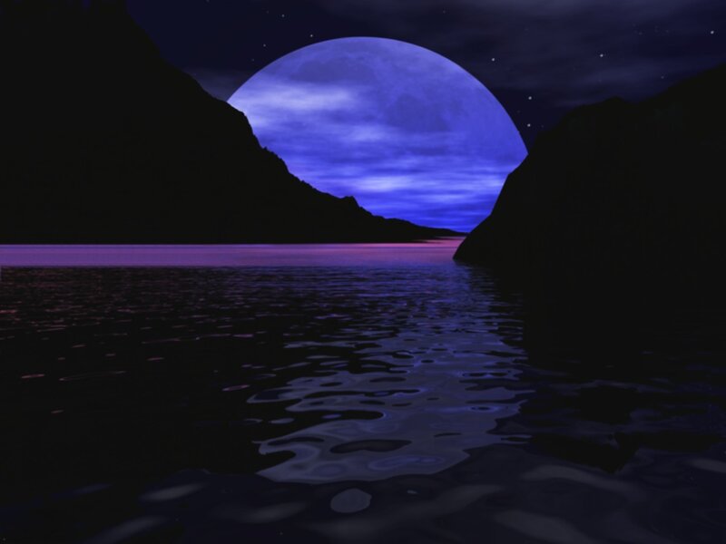 Blue Moon over Water — Purple