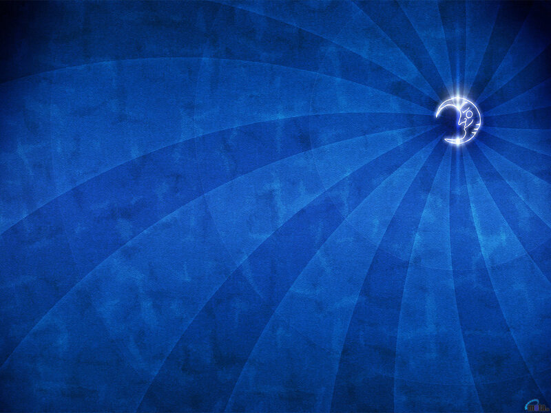 Blue moon radiating light