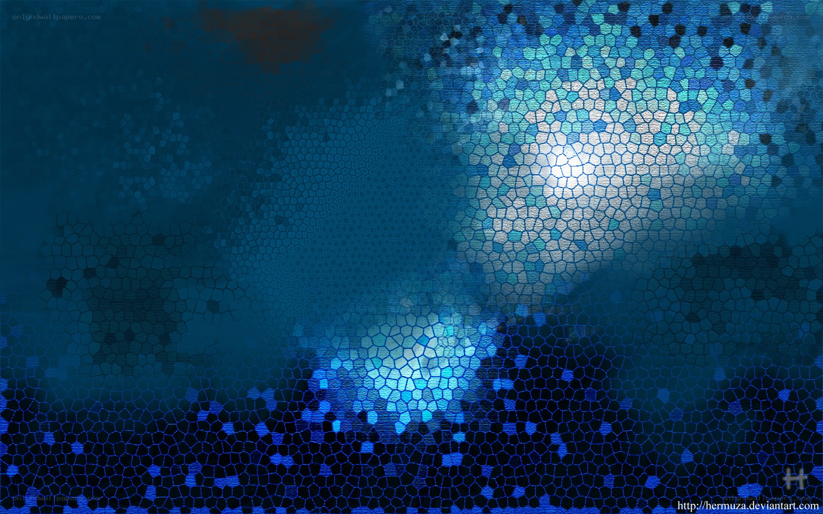 blue mosaic abstract background