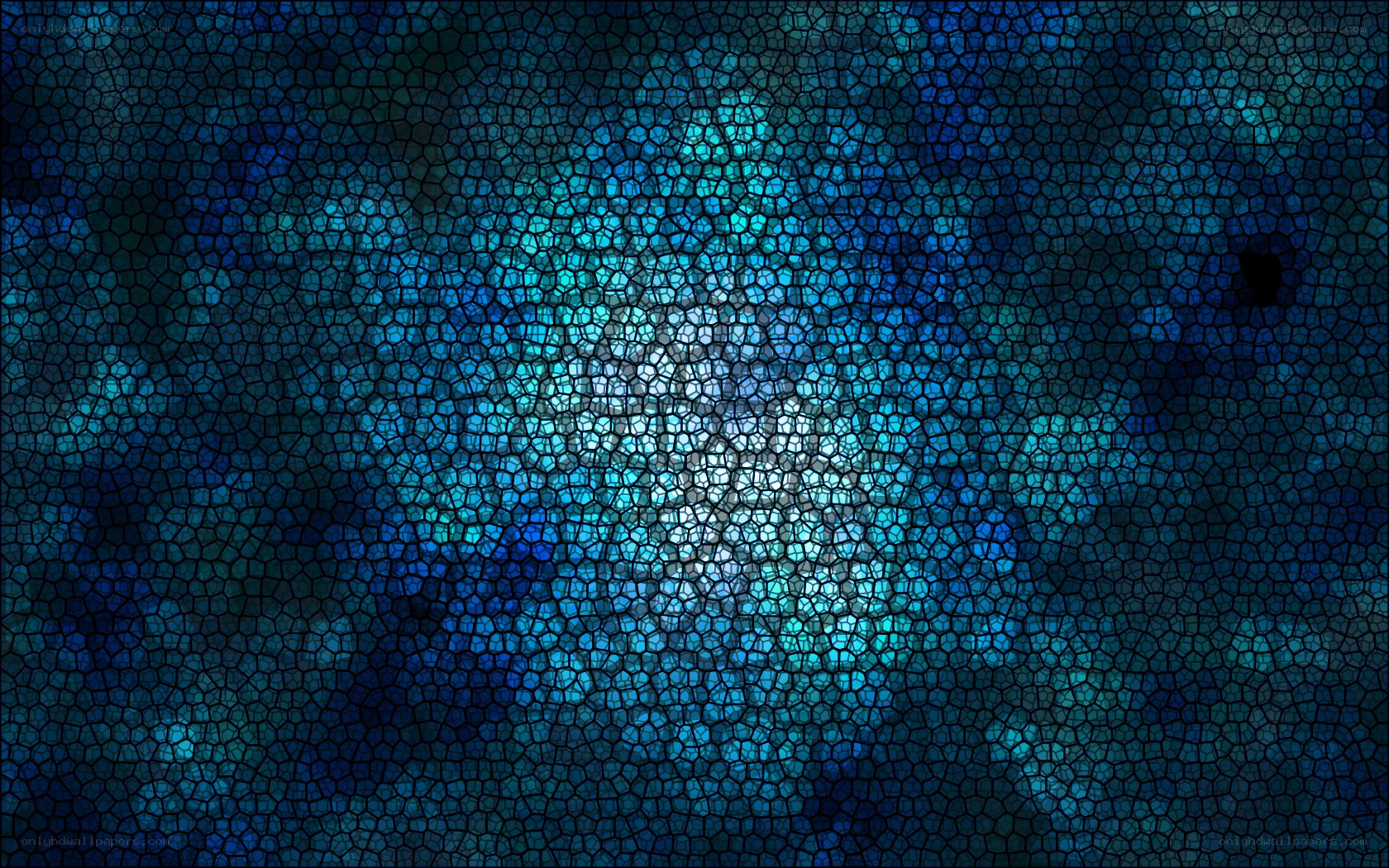 blue mosaic abstract pattern