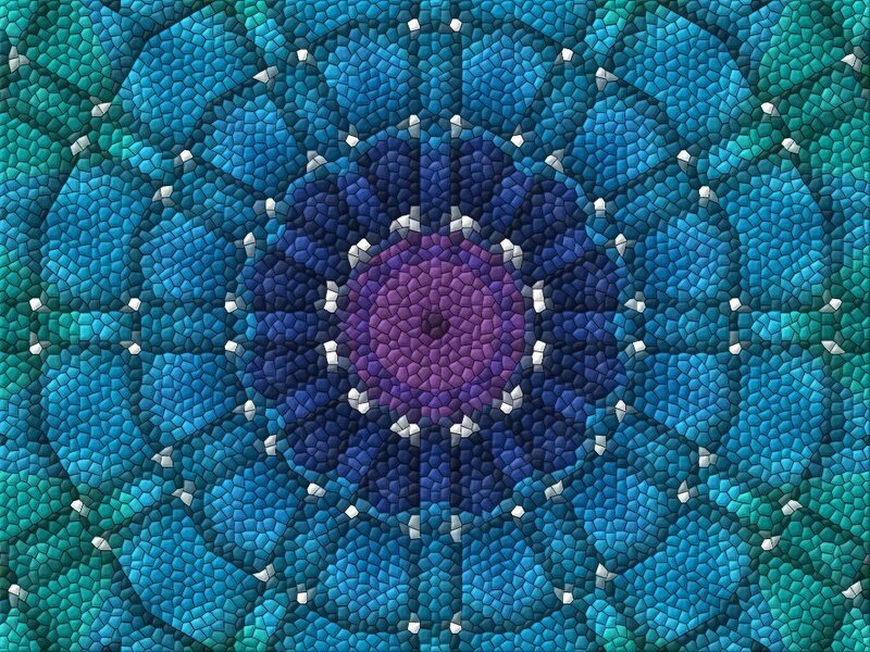 Blue Mosaic Mandala