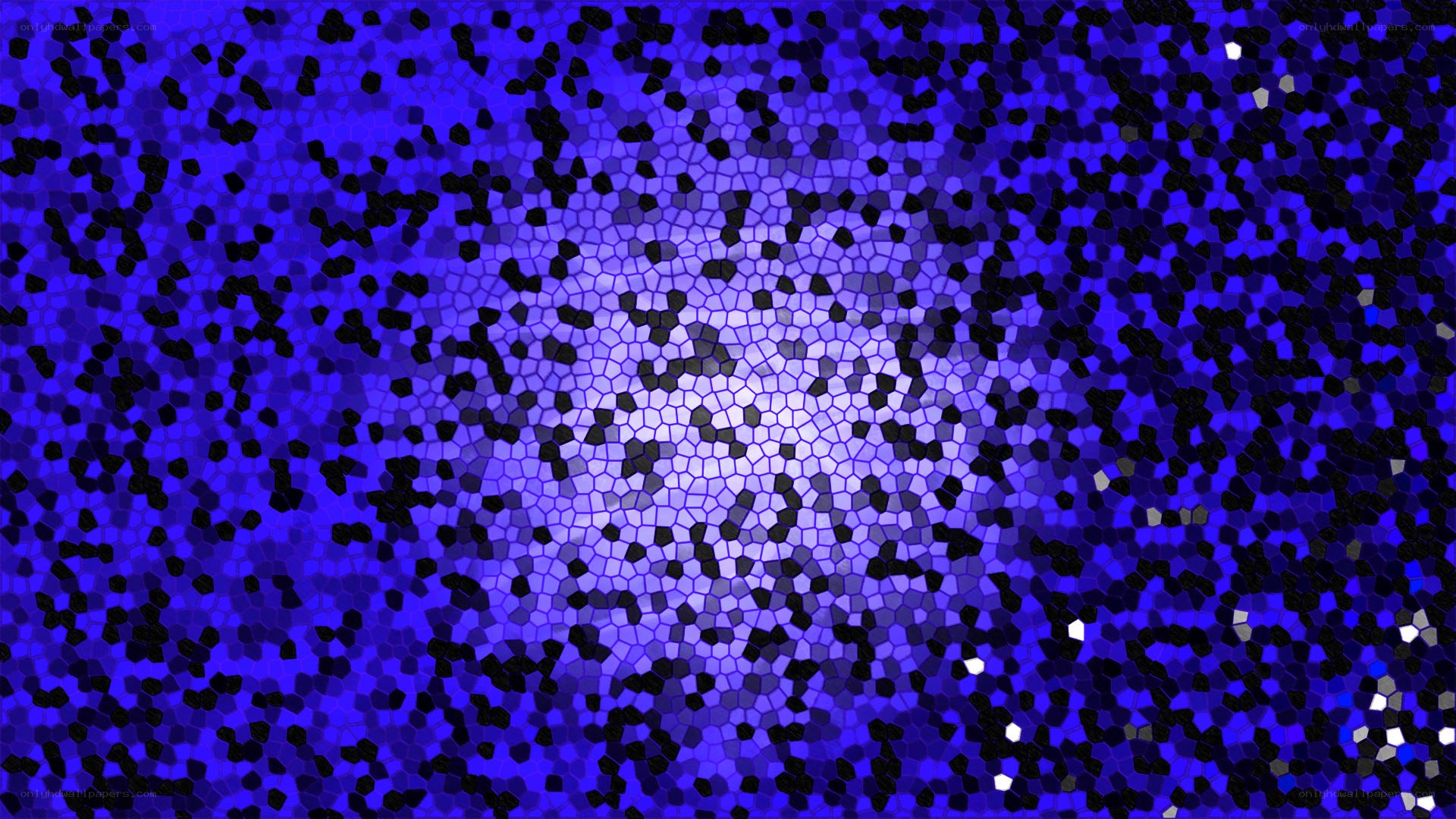 blue mosaic pattern