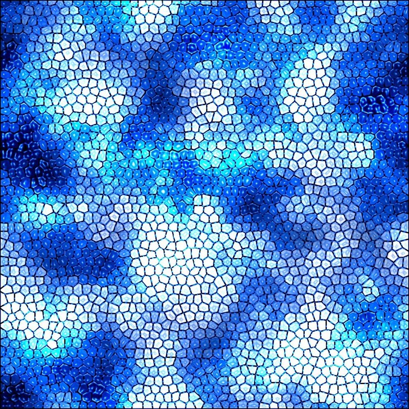 blue mosaic pattern