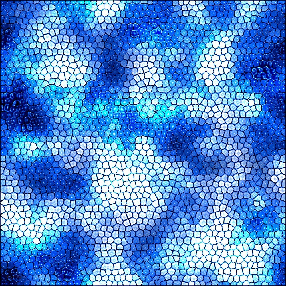 blue mosaic pattern