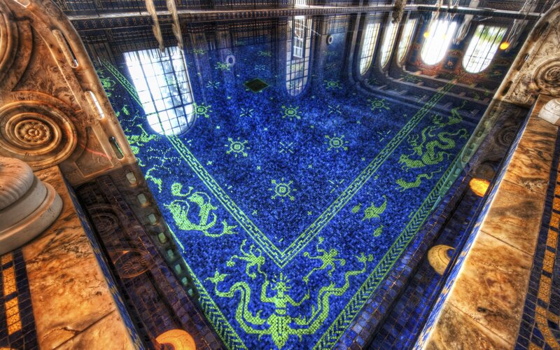 Blue Mosaic Pool Floor